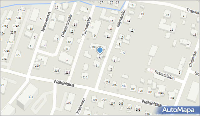 Bydgoszcz, Młynarska, 5, mapa Bydgoszczy