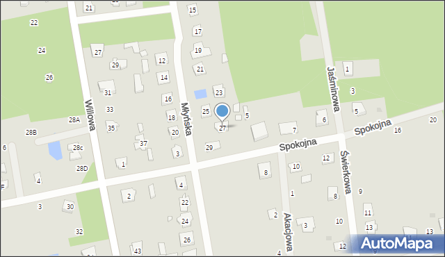 Cegłów, Młyńska, 27, mapa Cegłów