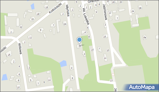 Cegłów, Młyńska, 3A, mapa Cegłów