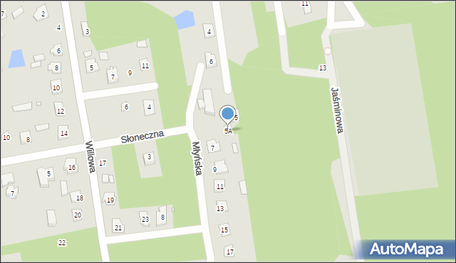 Cegłów, Młyńska, 5A, mapa Cegłów