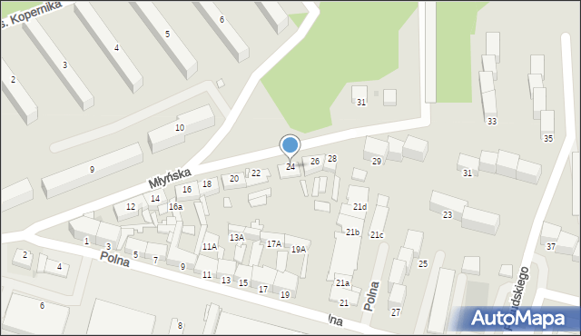 Chełmno, Młyńska, 24, mapa Chełmno