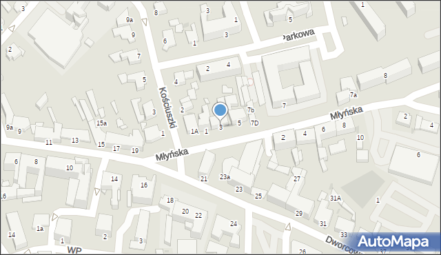 Chełmno, Młyńska, 3, mapa Chełmno