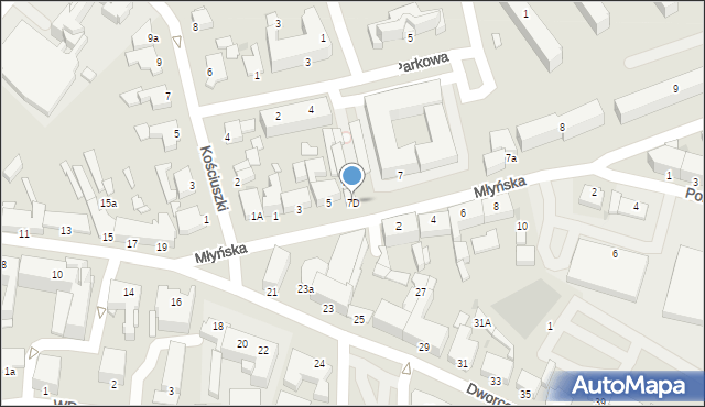 Chełmno, Młyńska, 7D, mapa Chełmno