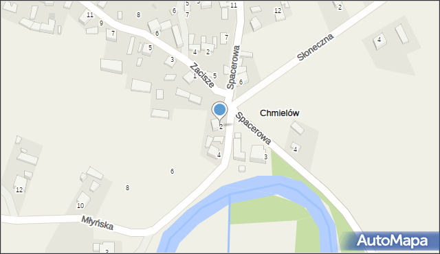 Chmielów, Młyńska, 2, mapa Chmielów