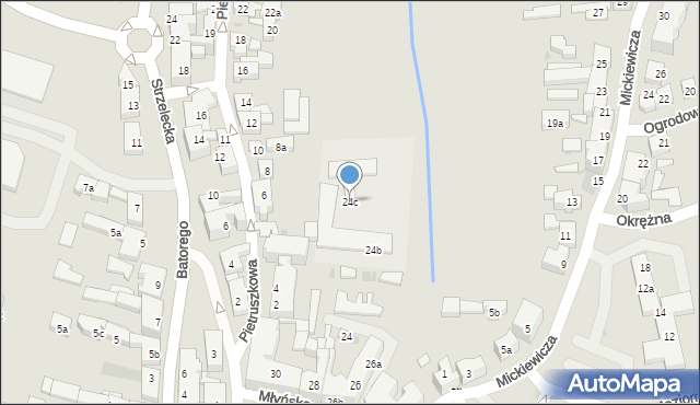 Chojnice, Młyńska, 24c, mapa Chojnic