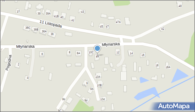 Chorzele, Młynarska, 10, mapa Chorzele