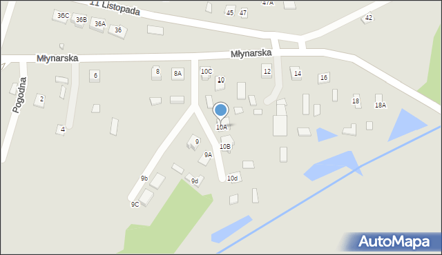 Chorzele, Młynarska, 10A, mapa Chorzele