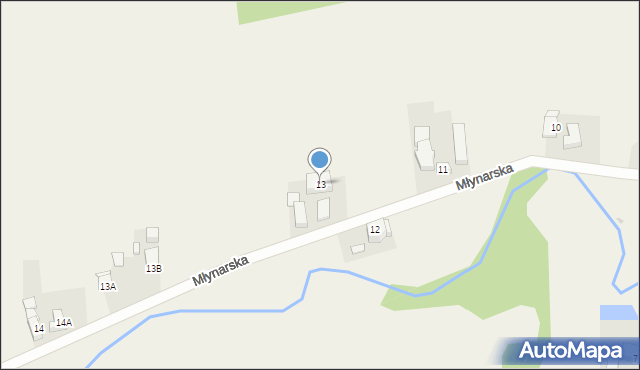 Chotków, Młynarska, 13, mapa Chotków