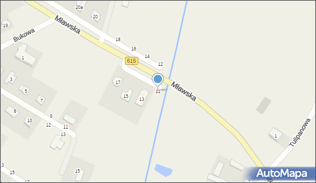 Chruszczewo, Mławska, 11, mapa Chruszczewo