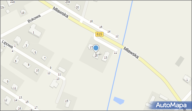 Chruszczewo, Mławska, 15, mapa Chruszczewo