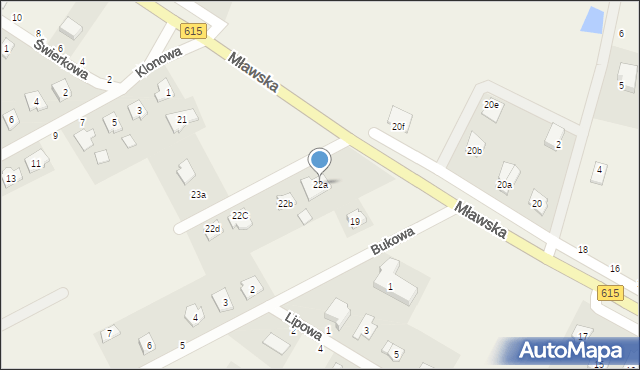 Chruszczewo, Mławska, 22a, mapa Chruszczewo