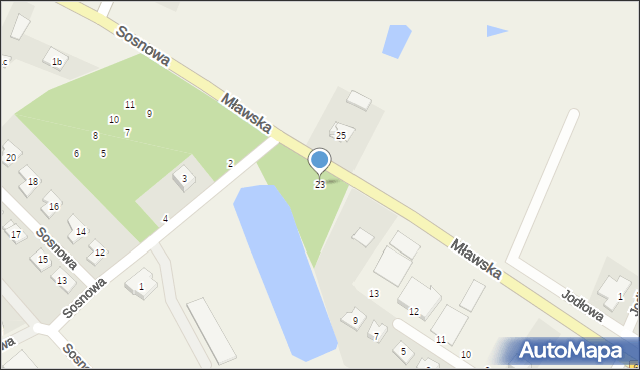 Chruszczewo, Mławska, 23, mapa Chruszczewo