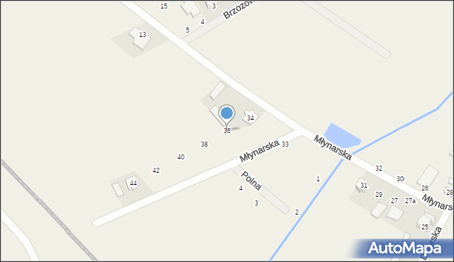 Chruszczewo, Młynarska, 36, mapa Chruszczewo