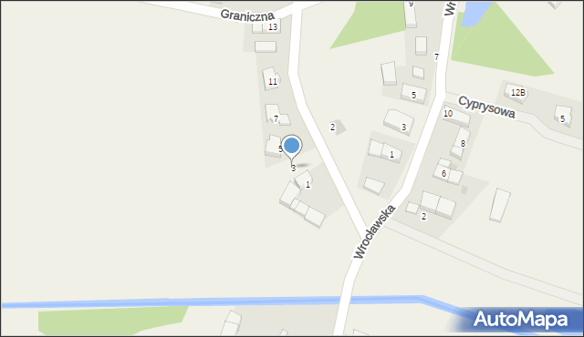 Chrząstawa Wielka, Młyńska, 3, mapa Chrząstawa Wielka