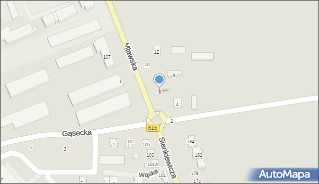 Ciechanów, Mławska, 6, mapa Ciechanów