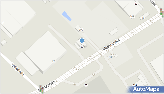 Ciechanów, Mleczarska, 12, mapa Ciechanów