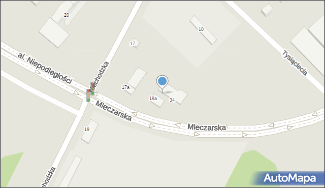 Ciechanów, Mleczarska, 34a, mapa Ciechanów