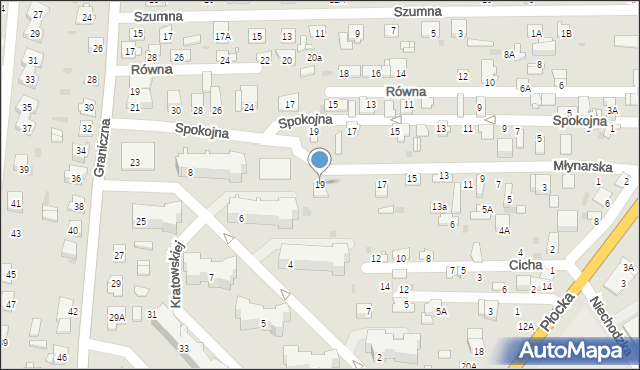 Ciechanów, Młynarska, 19, mapa Ciechanów