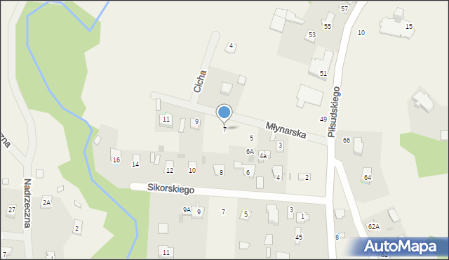 Cieksyn, Młynarska, 7, mapa Cieksyn