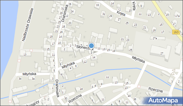 Czaplinek, Młyńska, 1, mapa Czaplinek