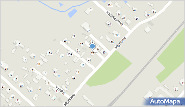 Czarna Białostocka, Młynowa, 25, mapa Czarna Białostocka