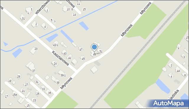 Czarna Białostocka, Młynowa, 49, mapa Czarna Białostocka