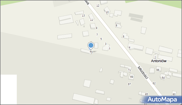 Częstochowa, Młodości, 73, mapa Częstochowy