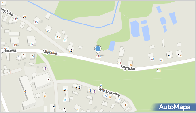 Człopa, Młyńska, 11a, mapa Człopa