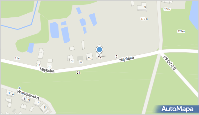 Człopa, Młyńska, 7a, mapa Człopa