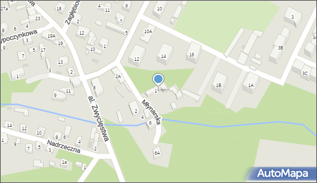 Dąbrowa Górnicza, Młynarska, 1A, mapa Dąbrowa Górnicza