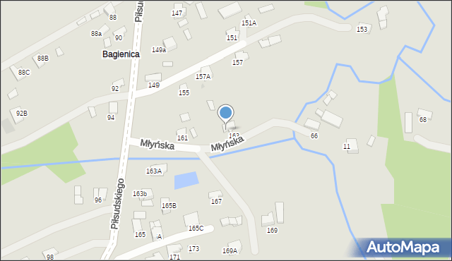 Dąbrowa Tarnowska, Młyńska, 5, mapa Dąbrowa Tarnowska