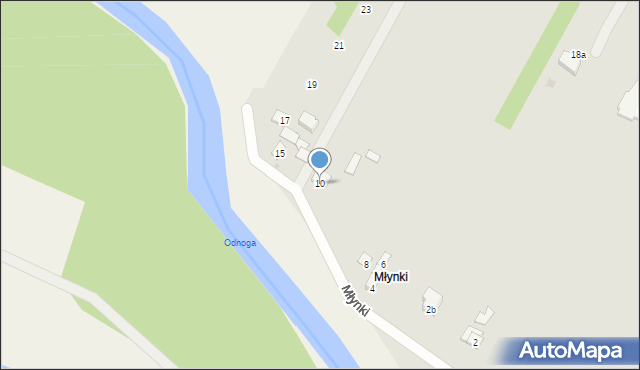 Dęblin, Młynki, 10, mapa Dęblin