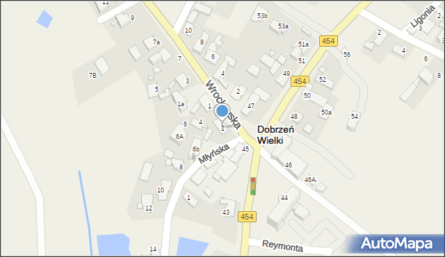 Dobrzeń Wielki, Młyńska, 2, mapa Dobrzeń Wielki