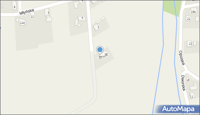 Domecko, Młyńska, 3D, mapa Domecko