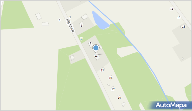 Dominikowo, Młyńska, 11, mapa Dominikowo