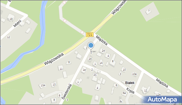 Emów, Mlądzka, 2, mapa Emów