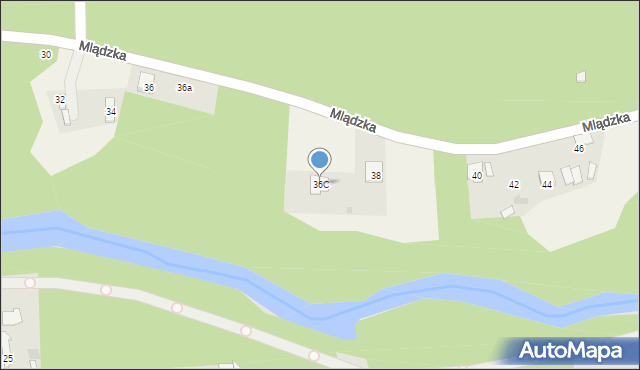 Emów, Mlądzka, 36C, mapa Emów