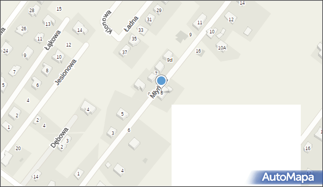 Gajków, Młyńska, 8, mapa Gajków