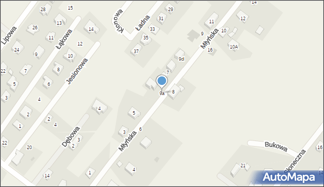 Gajków, Młyńska, 9a, mapa Gajków