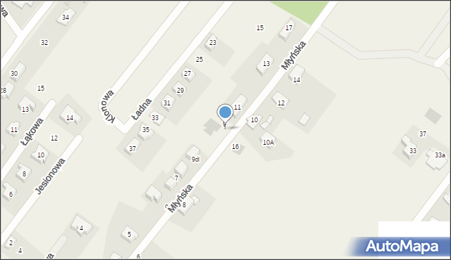 Gajków, Młyńska, 9f, mapa Gajków