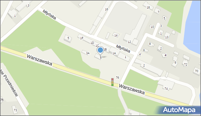 Garbów, Młyńska, 3, mapa Garbów