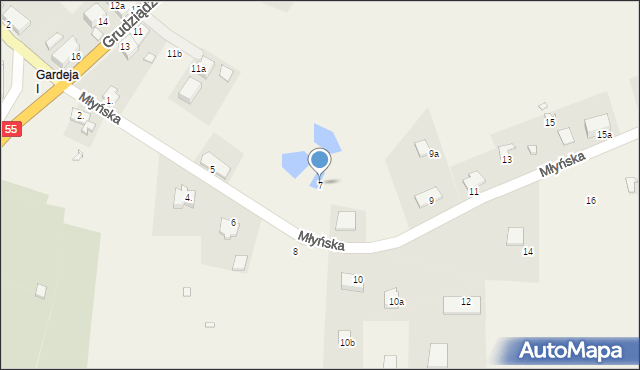 Gardeja, Młyńska, 7, mapa Gardeja