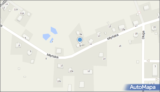 Gardeja, Młyńska, 9, mapa Gardeja