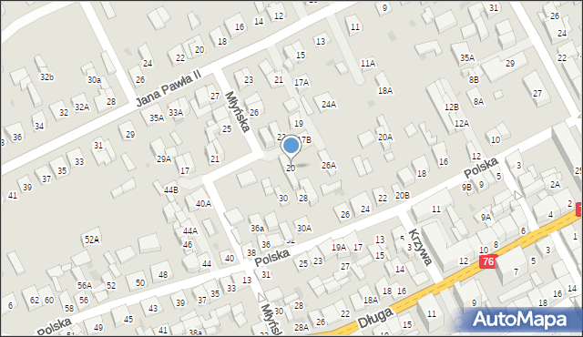 Garwolin, Młyńska, 20, mapa Garwolin