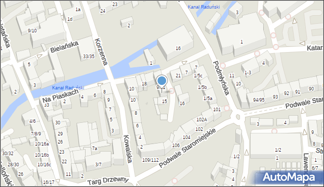 Gdańsk, Młyńska, 9/11c, mapa Gdańska