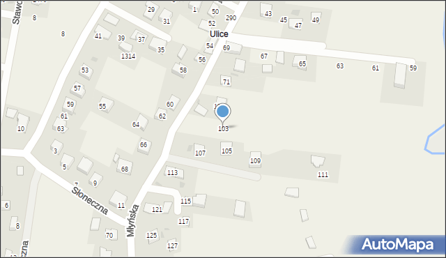 Gdów, Młyńska, 103, mapa Gdów