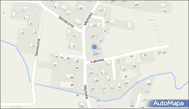 Gdów, Młyńska, 129, mapa Gdów