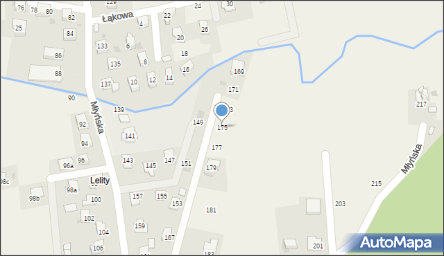 Gdów, Młyńska, 175, mapa Gdów
