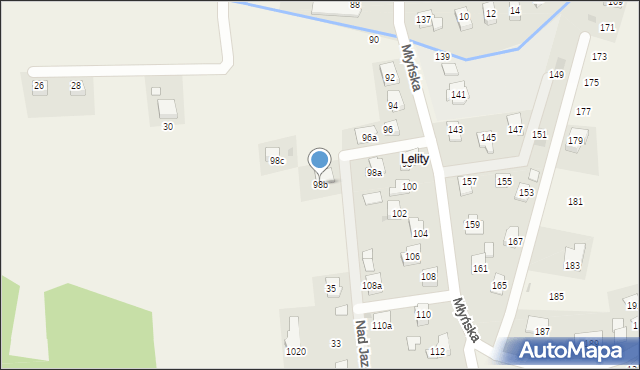 Gdów, Młyńska, 98b, mapa Gdów