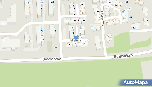 Gdynia, Młynarz Genowefy, 10, mapa Gdyni